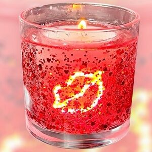 Room Essentials Strawberry Shortcake LED Gel Light Up Lips Candle - New